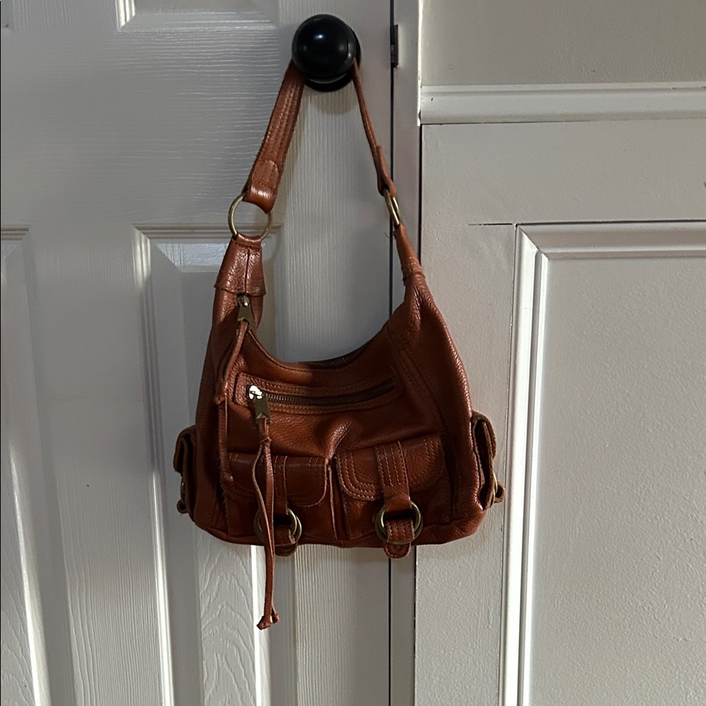Banana Republic Elegant Brown Leather Shoulder Bag
